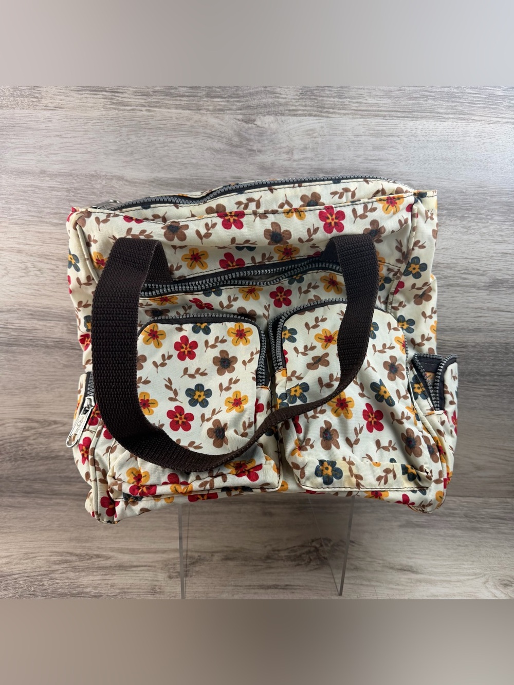 Kipling Defea Shoulder Bag Retro Floral Print Nylon